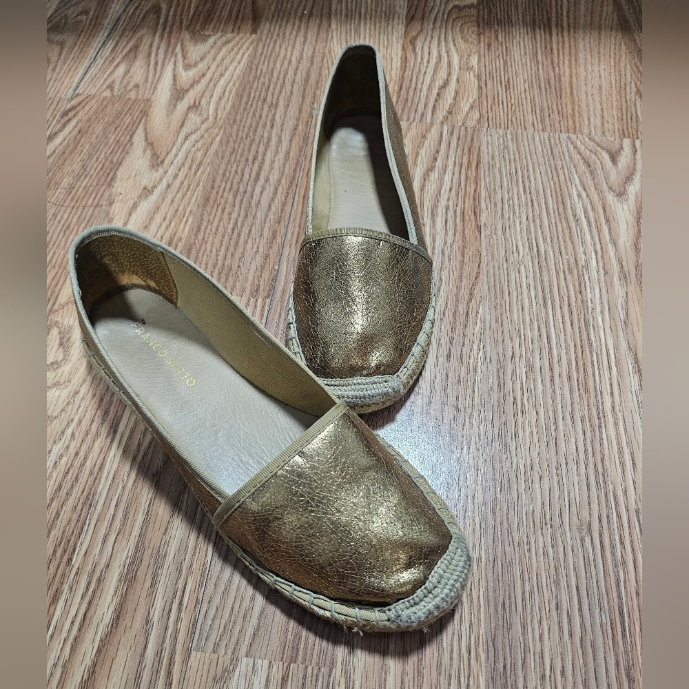 Franco Sarto Metallic Gold Espadrilles